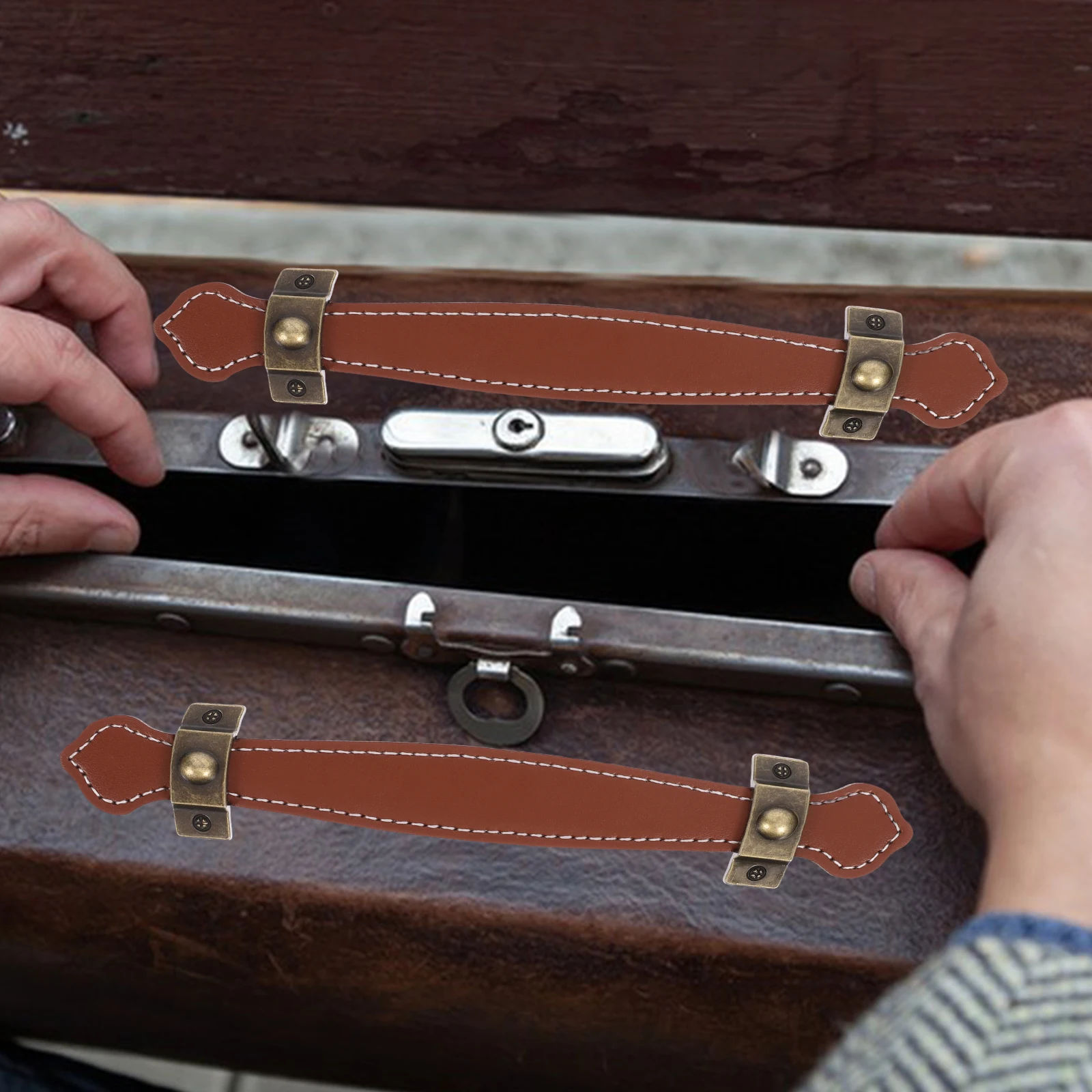 

Stylish Drawer Puller 4PCS PU Coated Cabinet Handles for Kitchen Bathroom Furniture Door Window Hardware Renovation