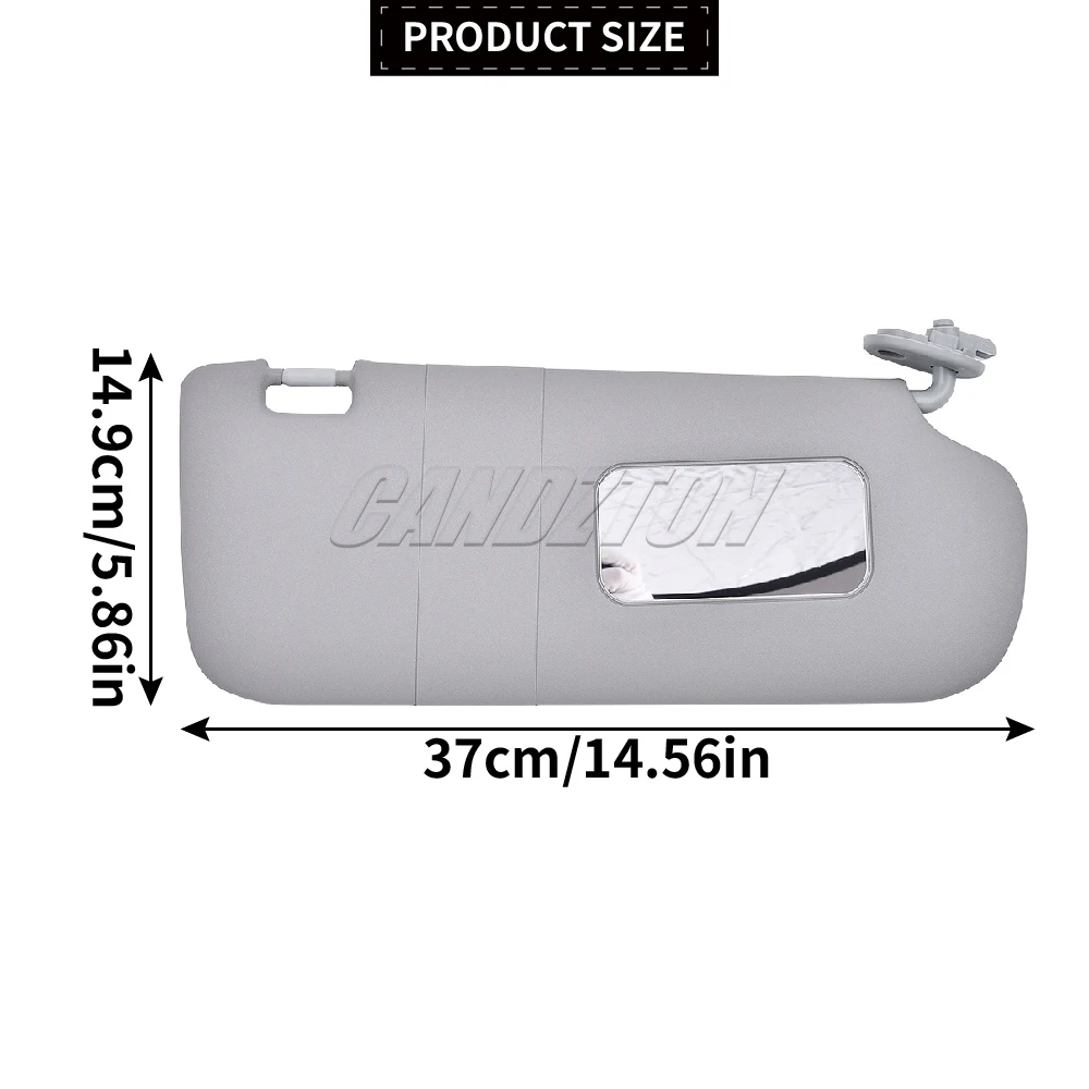 New Sun Visor Interior Sunshade With Make-up Mirror Gray Left Right 852101J000 852201J000 For Hyundai I20 MK1 Car Accessories