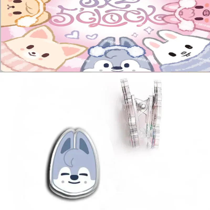 

2026 New SKZOO Acrylic PP Spring-Type Cartoon Cartoonish Cute School Supplies Folder for File Organization
