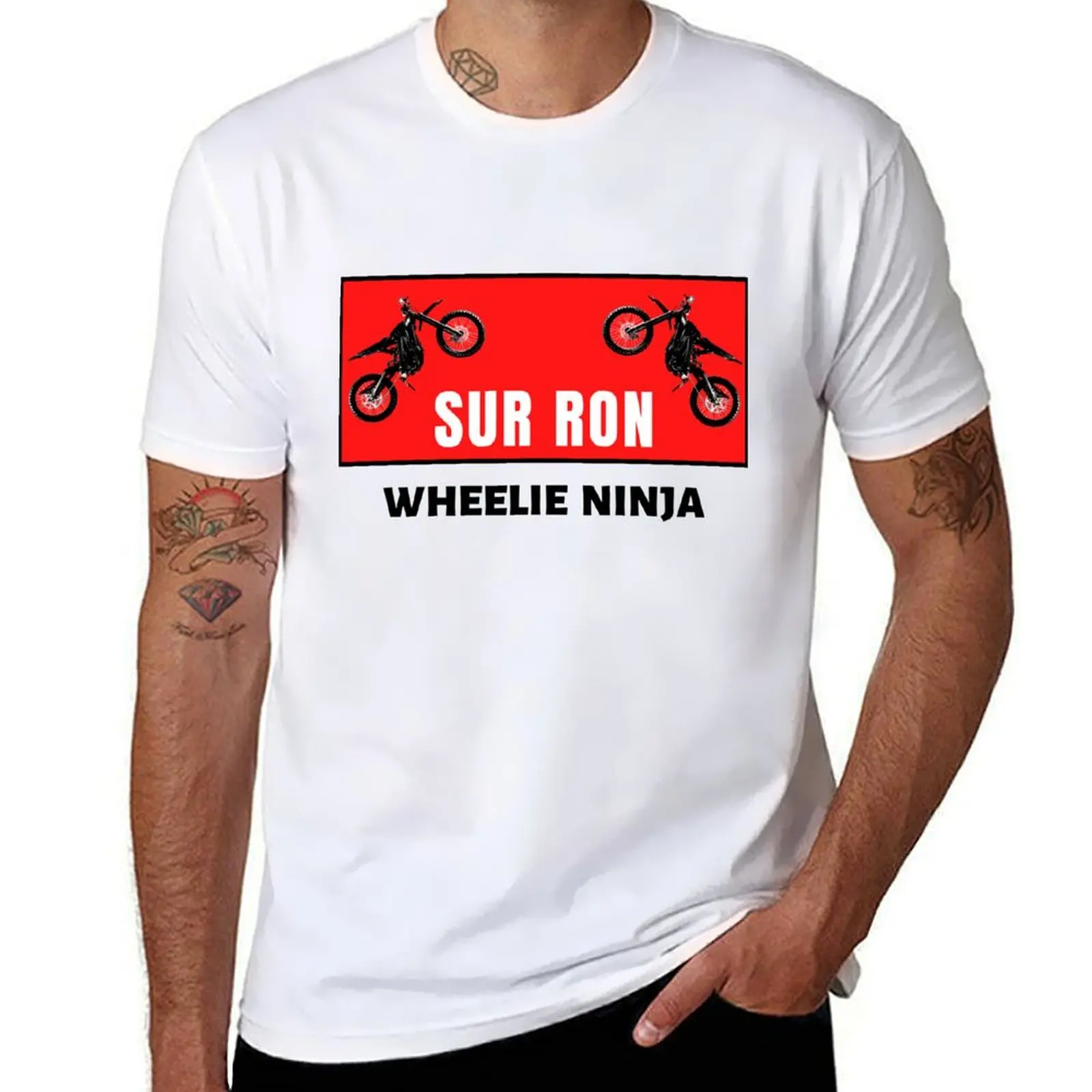

SUR RON WHEELIE NINJA T-Shirt heavyweights football t shirt cute clothes essential t shirt Men's t-shirt