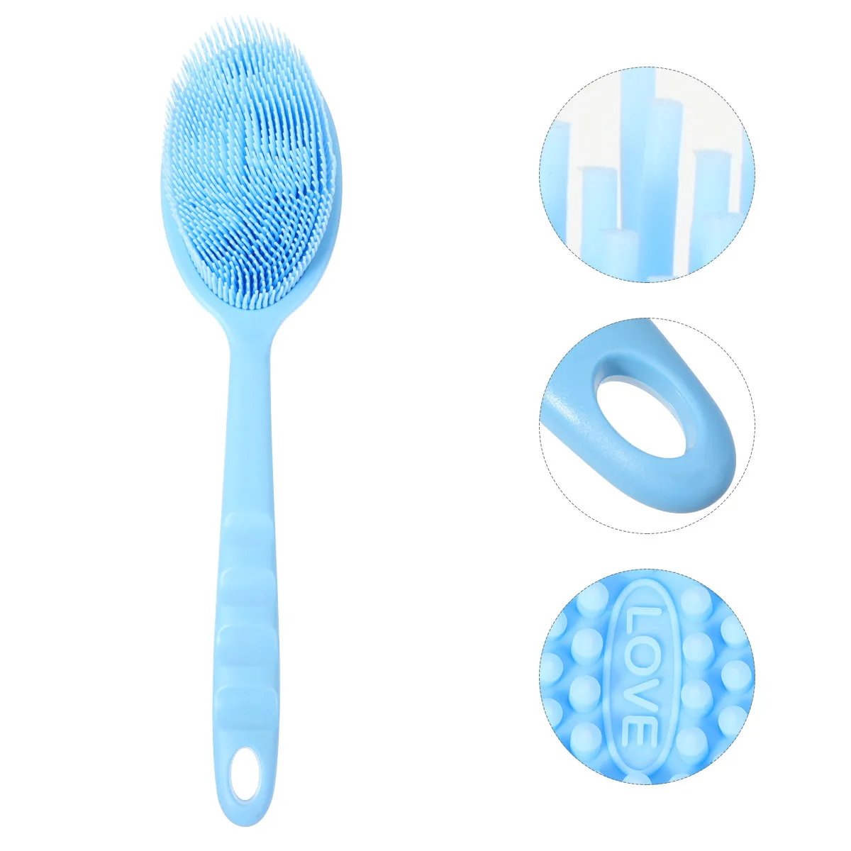 

Long Handle Bath Brush Silicone Shower Brush for Back Cleaning Relaxing Body Massage Bathing Accessories Bath Brushes