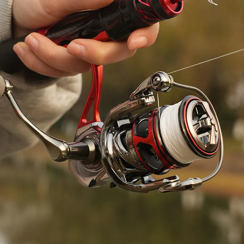 TEBEN Sharp Blade Lure Spinning Reel 166g Carbon Body Cold Forged Aluminum Foot One Piece Line Guide For Saltwater Fishing