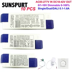 1-10P 0-10V Dimmable LED Driver 1W 3W 5W 10W 20W 30W 50W Lighting Transformers DALI CCT 300 600 900mA 1200mA 1500mA Power Supply