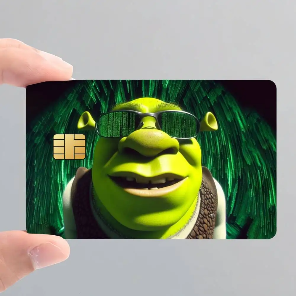 ملصق فيلم S-shreks 5 ملصق ديكور مقاوم للماء غطاء جلدي لبطاقة الائتمان وملصقات حافلة البنك الأمامية