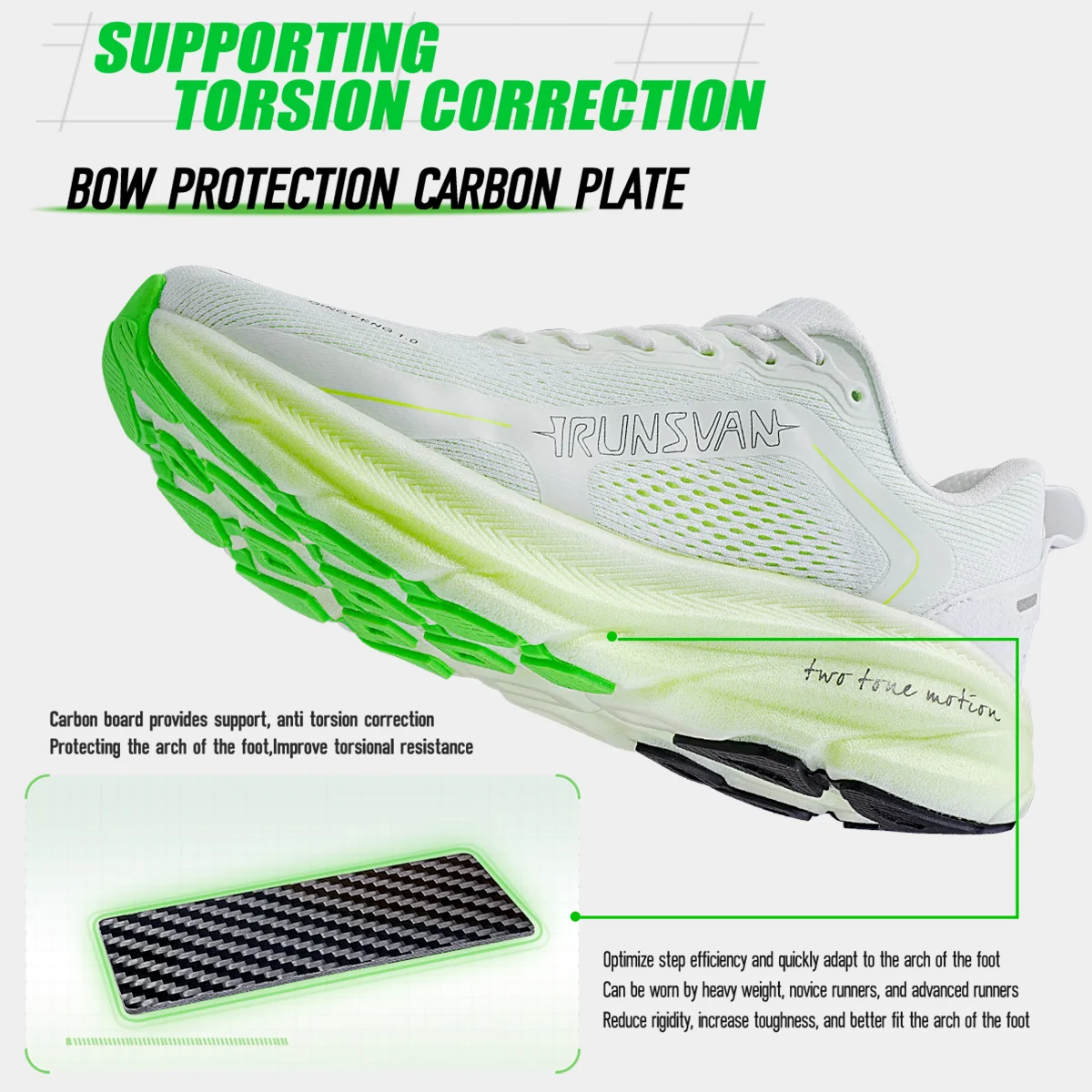 حذاء IRUNSVAN نصف نخيل من الكربون للرجال حذاء جري ماراثون يسمح بمرور الهواء وخفيف الوزن من القطن المرن للنساء