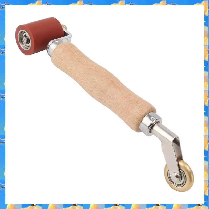 FTS 40 мм ролик для обоев, стальной ролик для швов, деревянная ручка, силиконовый ролик для швов, латунное колесо двойного назначения для сварки ПВХ, прочный