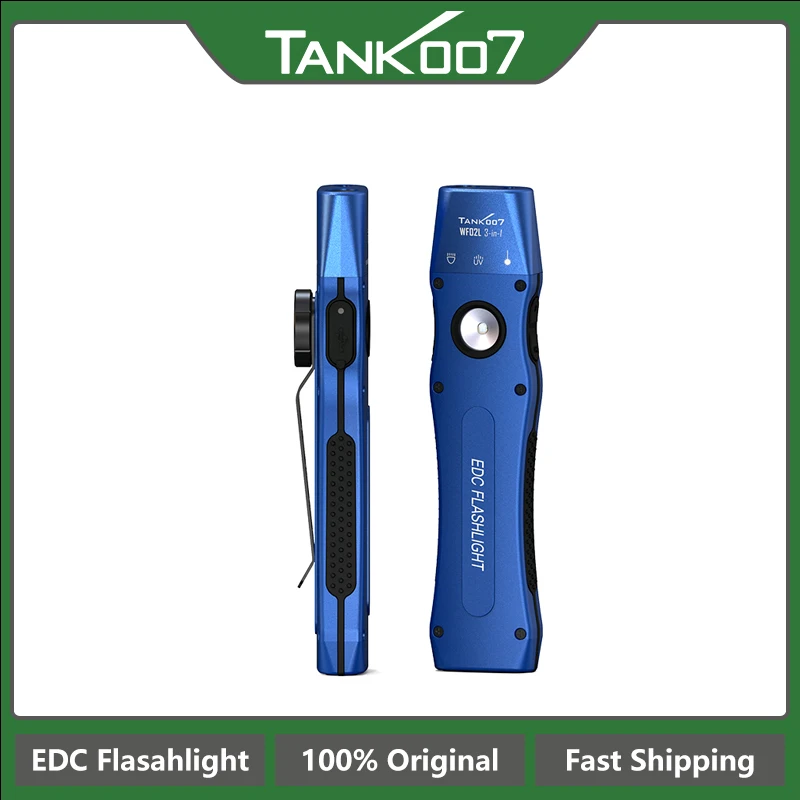 TANK007 WF02L 3-in-1 Flashlight White Light & 365nm UV & Green Laser Portable EDC Flashlights Magnetic Rechargeable LED Torch