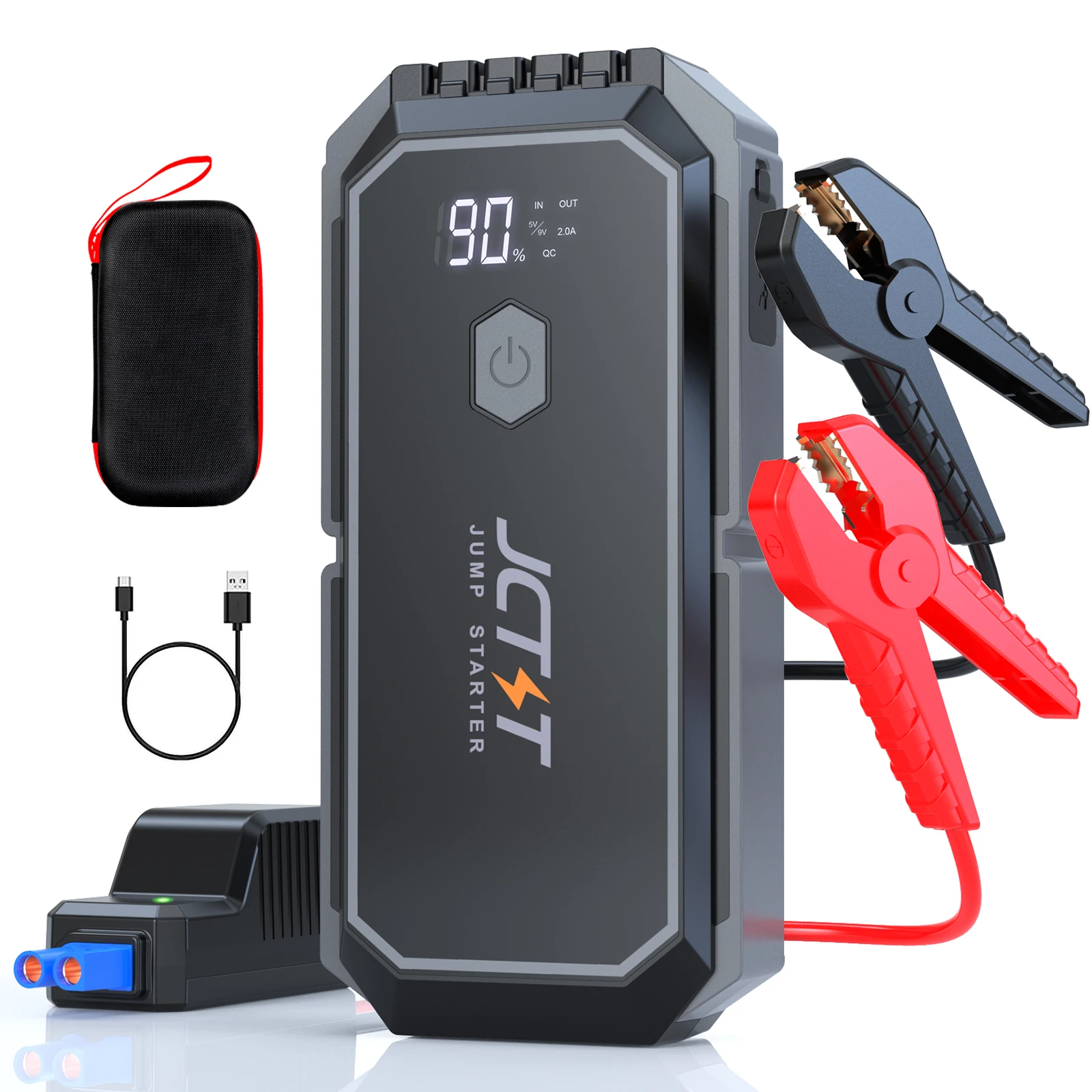 Car Battery Jump Starter 2000A Jump Starter Battery Pack for Up to 8.0L Gas & 7.0L Diesel Engines 12V Portable Jump Box with 4 M