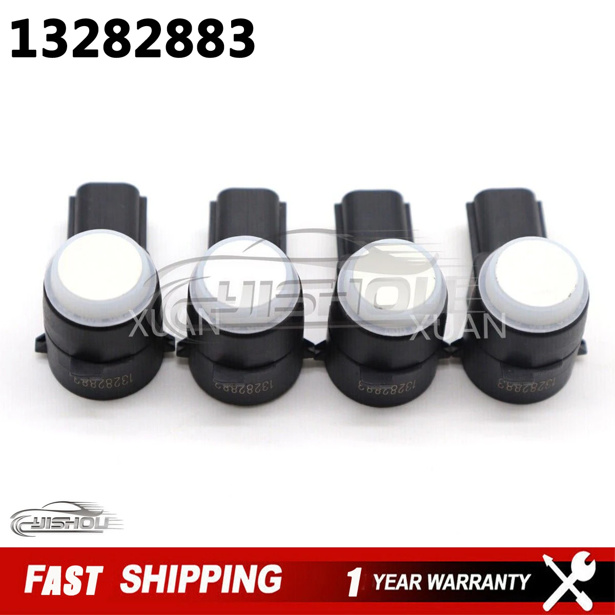 4PCS White Car PDC Parking Sensor 13282883 for Chevrolet Aveo Cruze Orlando Opel Astra J Insignia Meriva Mokka Zafira B C Buick