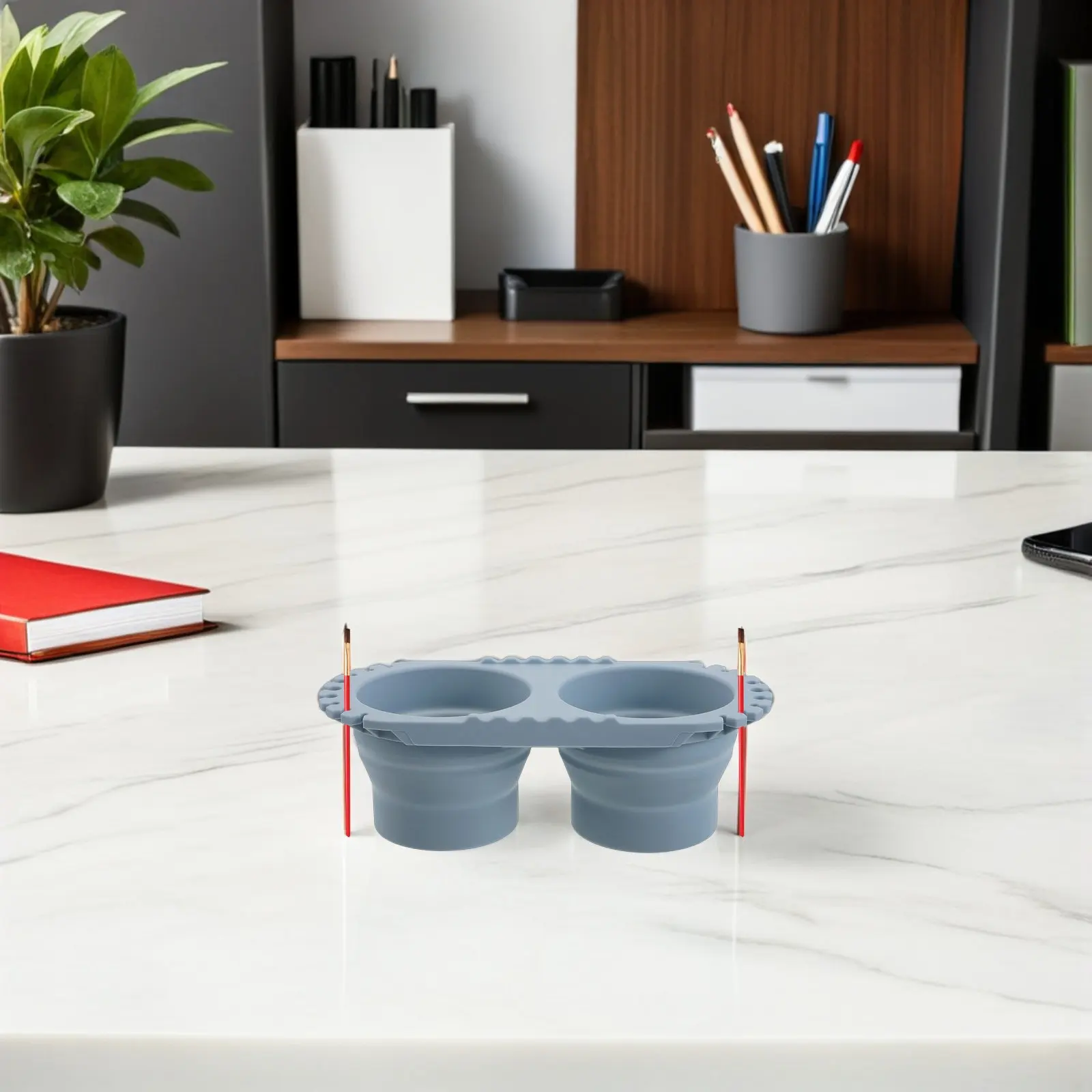 

Складной силиконовый таз для мытья кистей, портативный стакан для очистки кистей, дорожный набор для художников, для акрила, акварели, масляной живописи