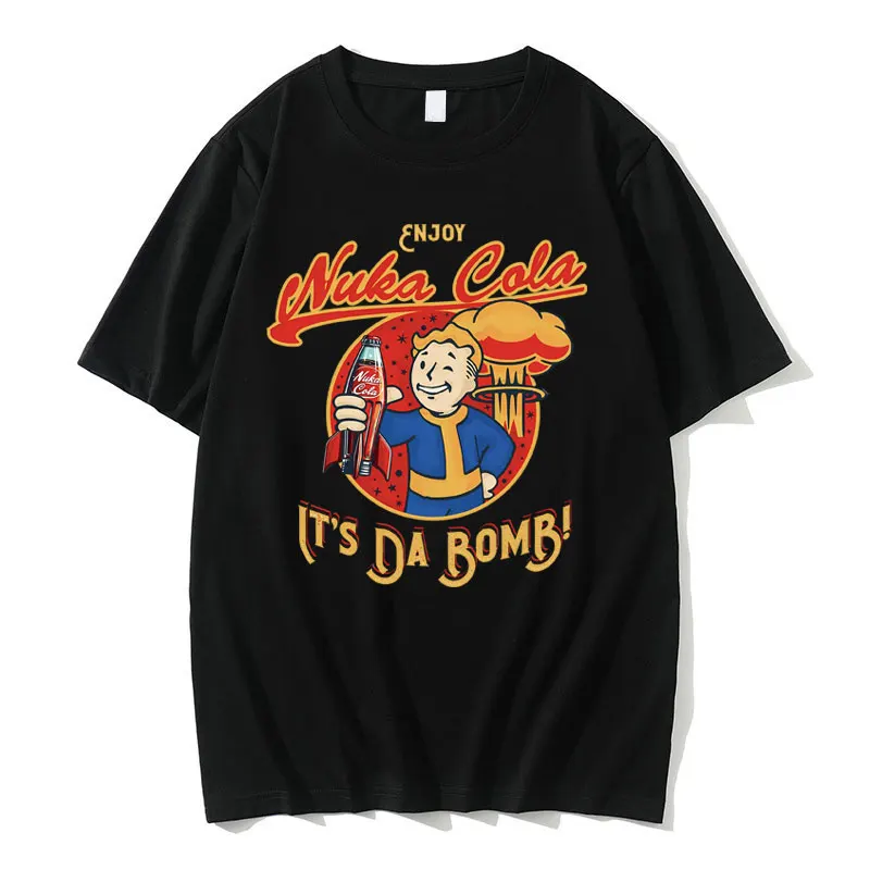 Enjoy A Nuka Cola Lt's Da Bomb Funny Meme T-shirts Men Women Fashion Casual Oversized T Shirt Summer Men's 100% Cotton T-shirts