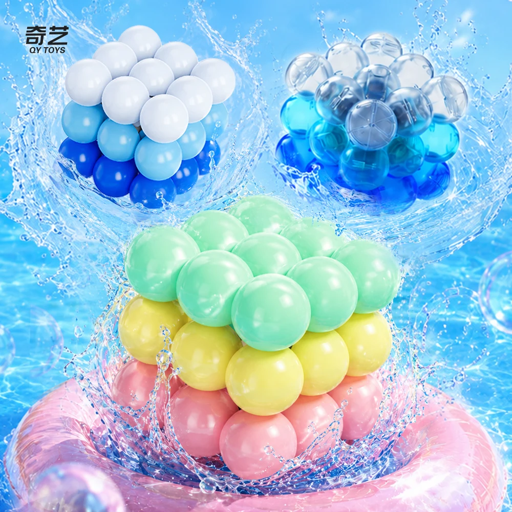 [JudyCube] Qiyi Bubble Cube 3x3 Magic Cube Colorful Artworks Children's Fun Fidget Toys Children's Gift Bubble Magic Cube