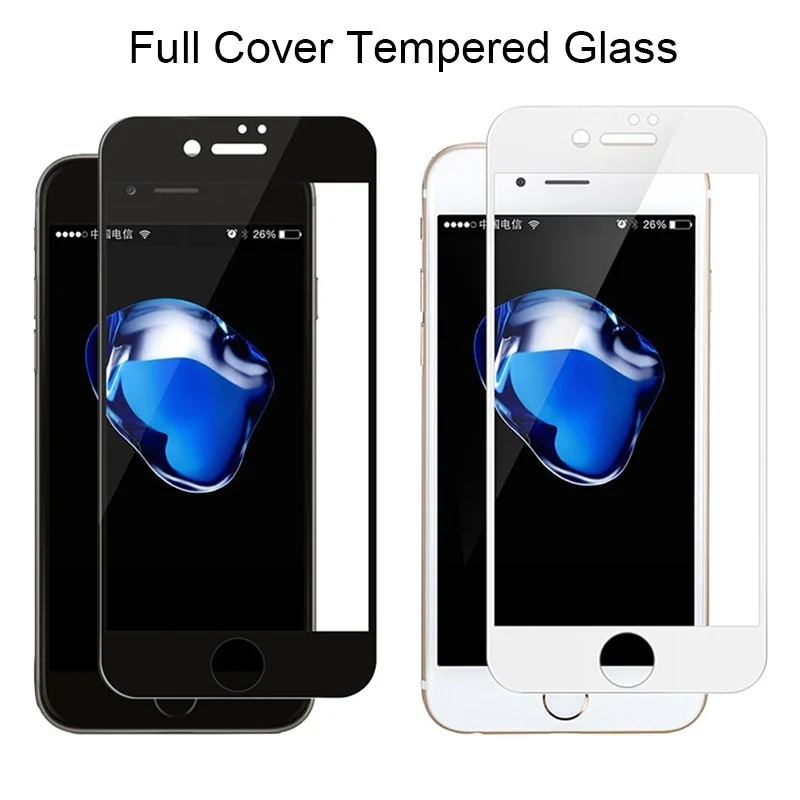 Screen Protector for iPhone 7 Tempered Glass for iPhone X Xs 11 Pro Max Protective Glass Film for iPhone 7 8 6 S 6S Plus XR