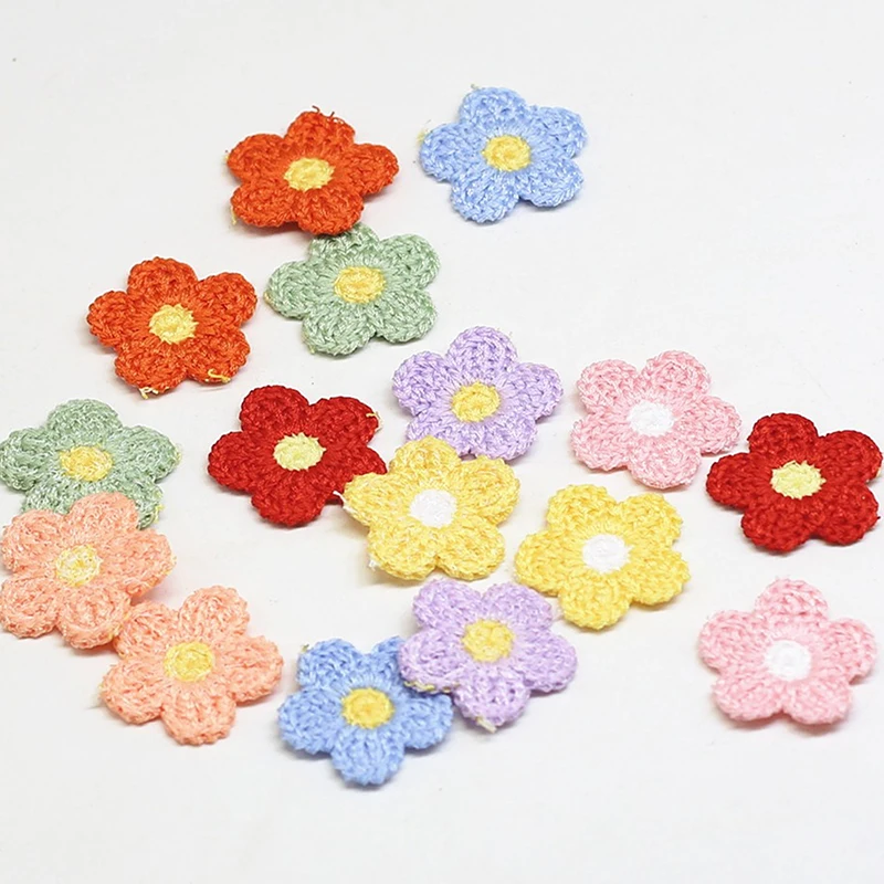 10Pcs Exquisite Embroidered Mesh Flower Applique For DIY Clothes Craft Sewing Supply Patch Headwear Decor Accessory