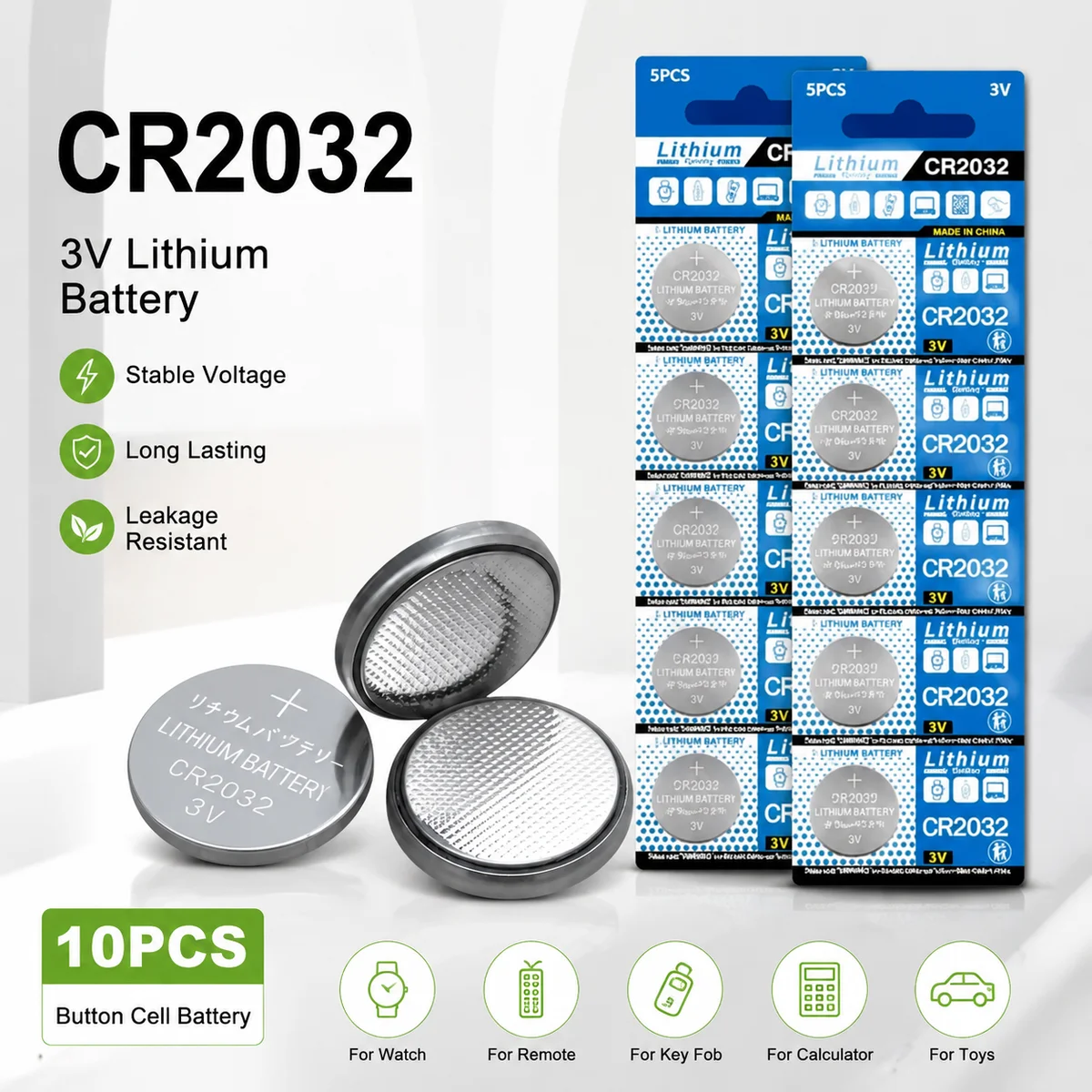 Lithium Coin Cell Battery CR2032 3V 2-10PCS BR2032 ECR2032 LM2032 5004LC For Watch Toy Clock Remote Control