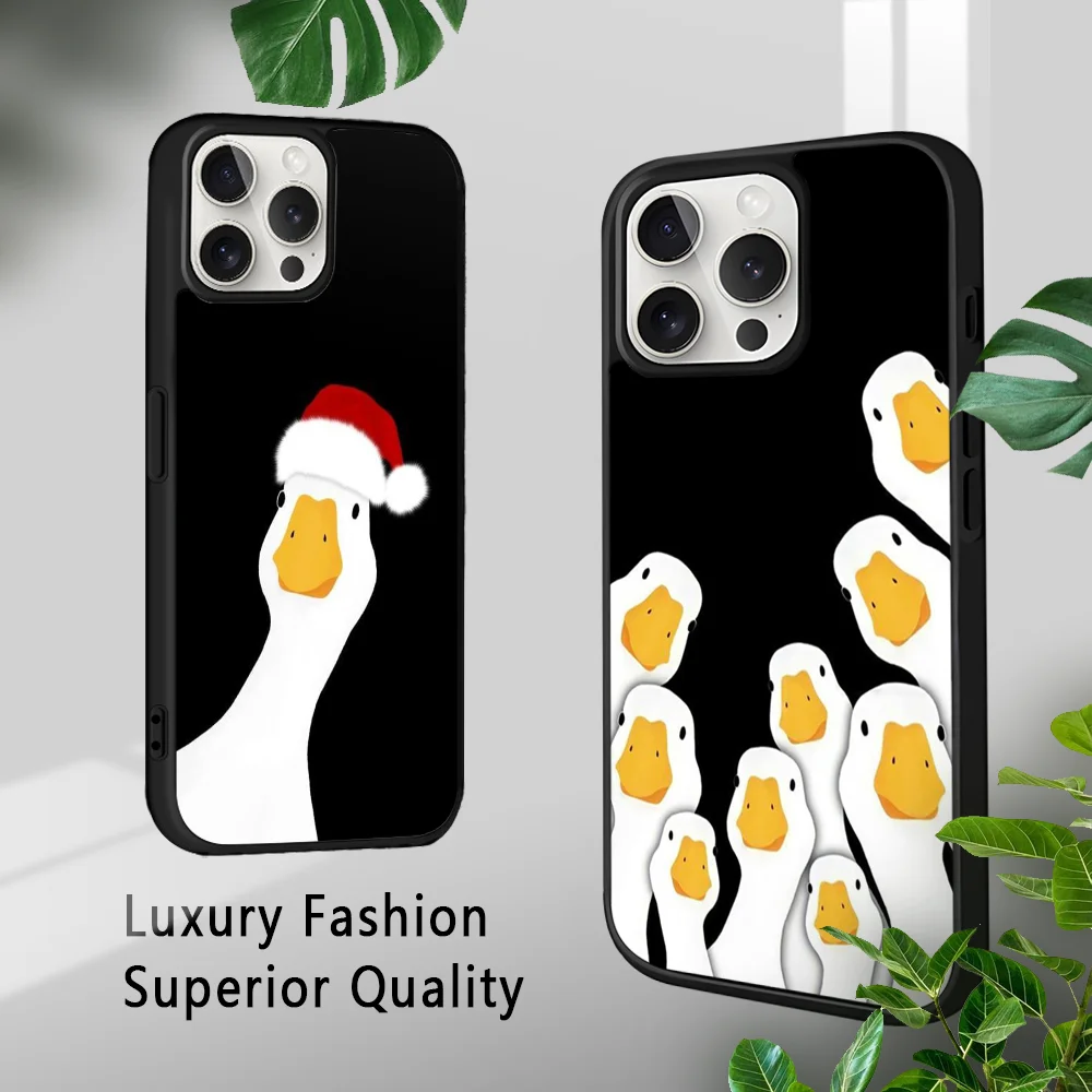 Cartoon Duck G-Goose Game Phone Case For iPhone 16 15 14 13 12 11 Pro Xs Max Mini Plus Celulares Hard Funda