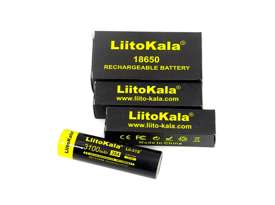 Original LiitoKala Lii-31S 18650 battery 3.7V 3100mAh Rechargeable lithium batteries Flashlight, headlight, electric tool