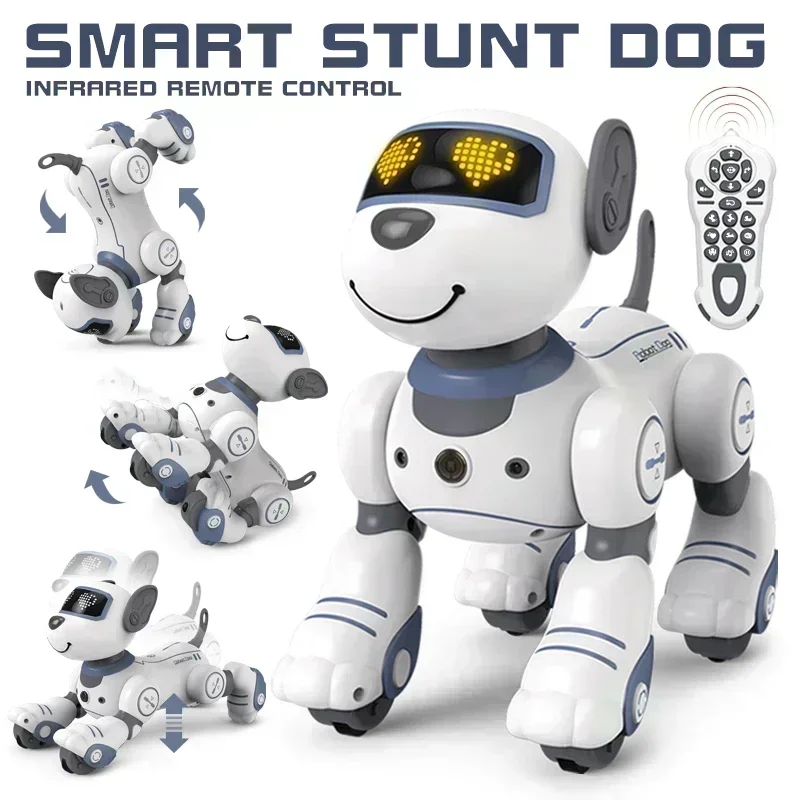 Smart Electronic Animal Pets RC Robot Dog Voice Remote Control Toys Funny Singing Dancing Robot Puppy Children's Birthday Gift