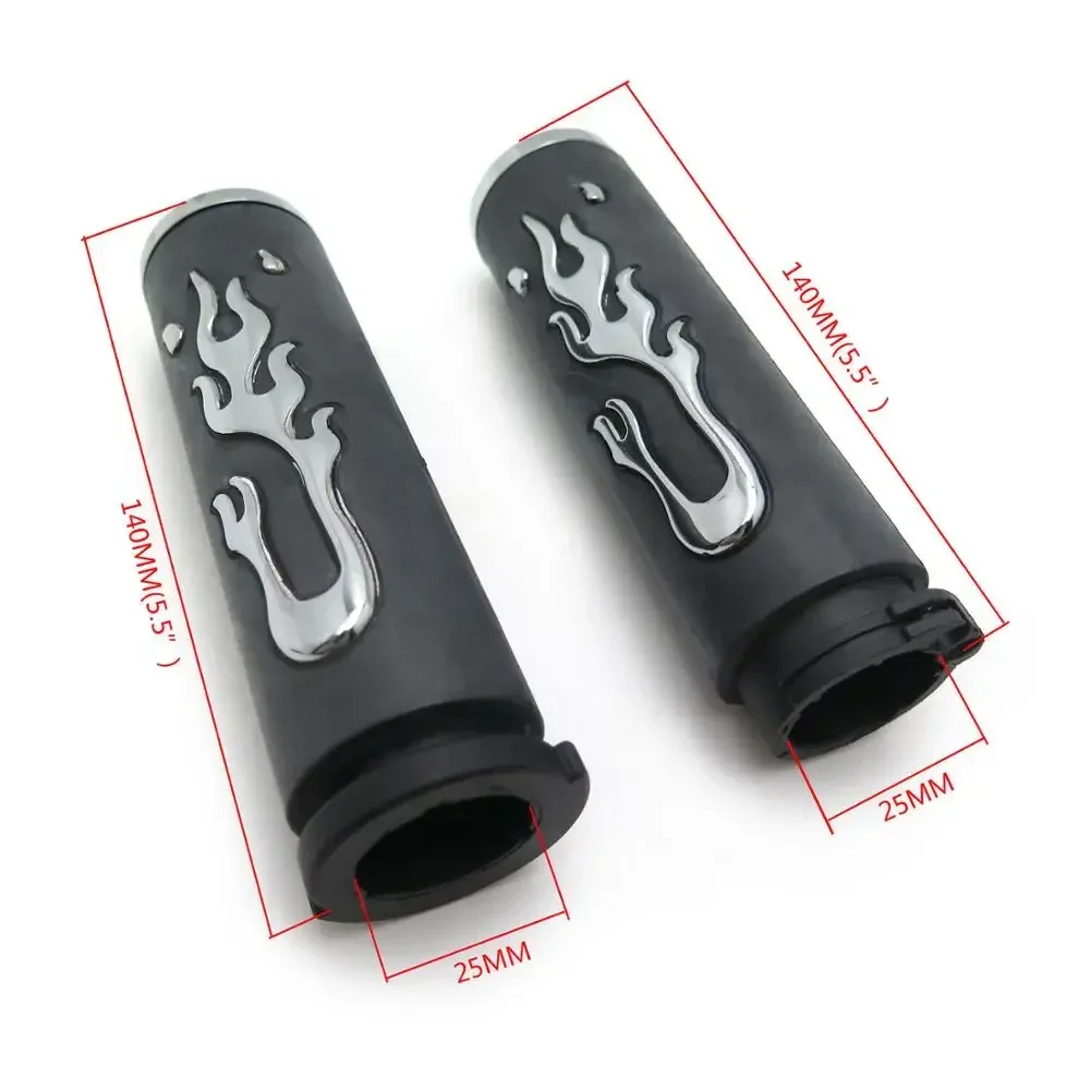 Flame Angry Fire Handlebar Grips for Harley Davidson Suzuki 1\