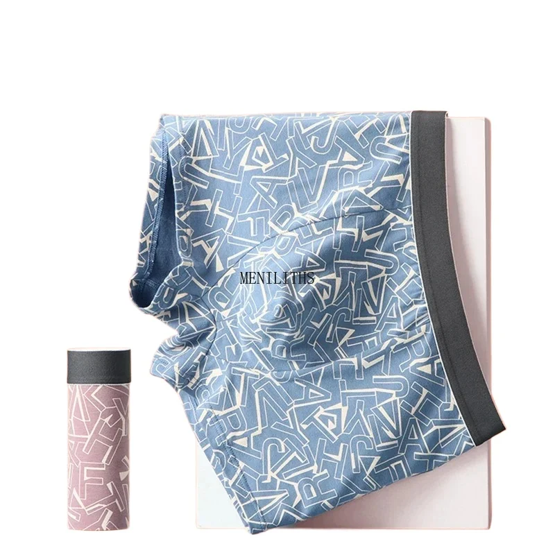 

Men's Underwear Men's Pure Cotton Graphene Antibacterial Crotch Boxer Shorts Trendy Fashion Youth Breathable Boxer Underpants