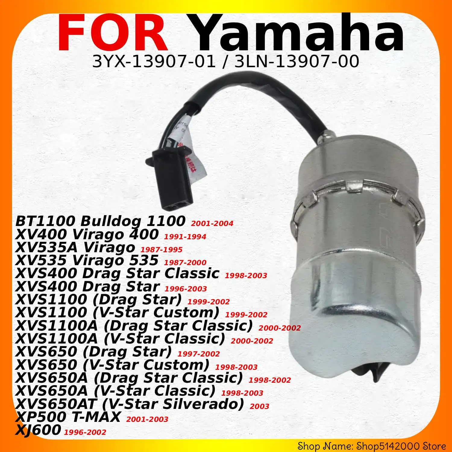 Motorcycle Fuel Pump For Yamaha BT1100 Bulldog 1100 XP500 T-MAX XJ600 XV400 Virago 400 XV535A Virago OEM:3YX-13907-01 Parts