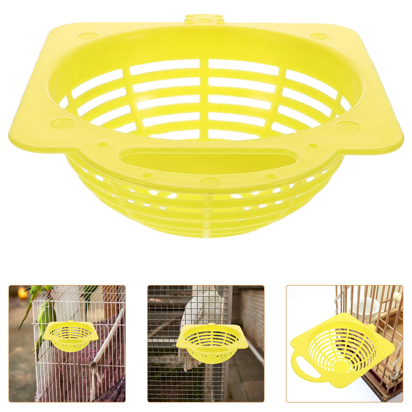 

Plastic Bird Nest Box For Finches Parrots Canaries Breeding Hollow Ventilated Durable Easy Assembly Coconut Style Nesting