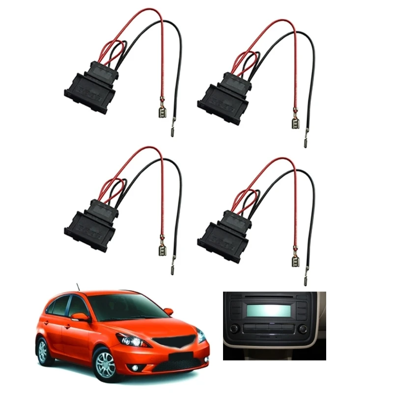 

G99F 4Pcs Car Speaker Connector Harness Adapter for PASSAT Scirocco,Speaker Wiring Cable Adaptor