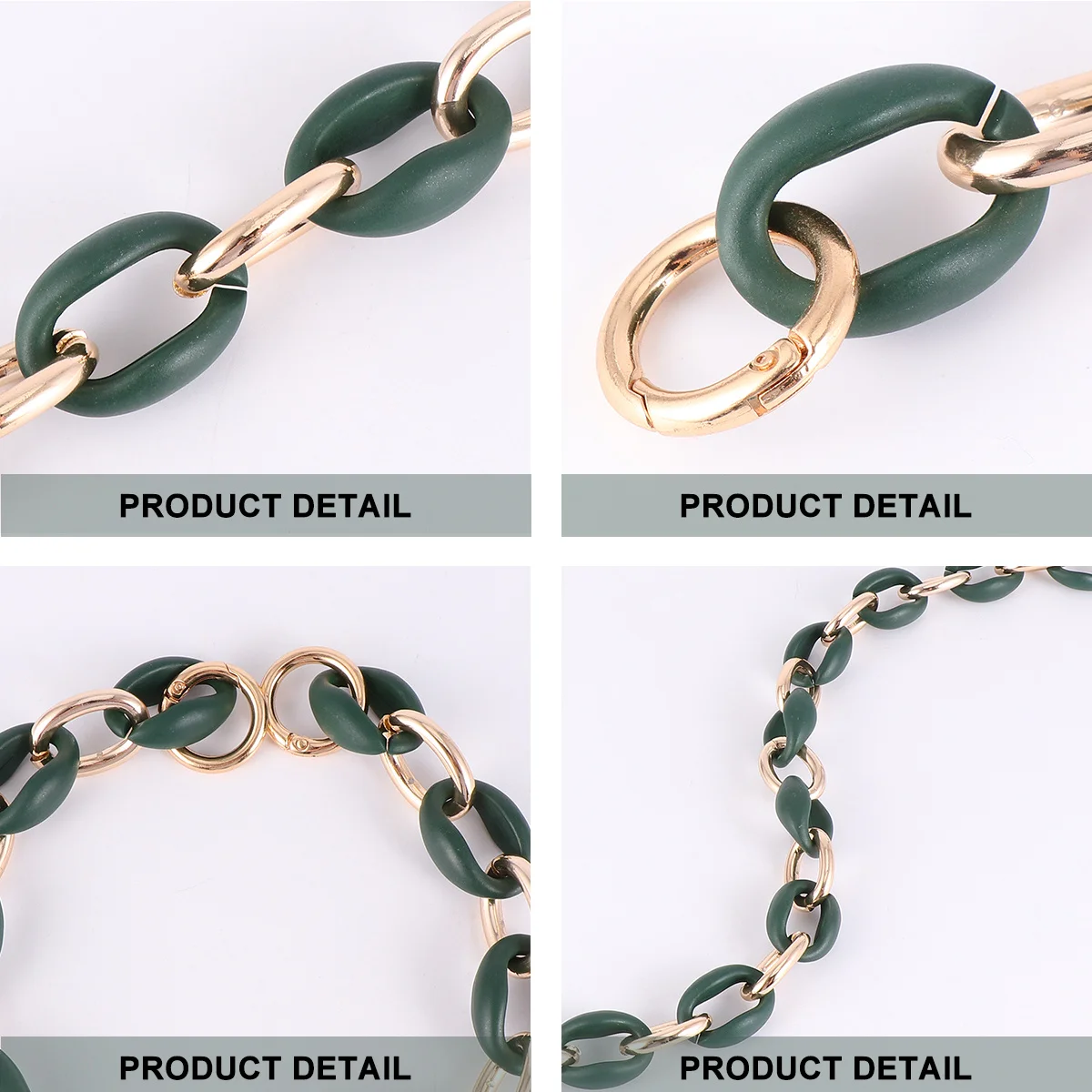 قطعة واحدة من سلسلة حقيبة الذهب المختلطة، سلسلة قصيرة من خليط معدني، حزام بديل لحقيبة اليد ومحفظة حقيبة كروس للديكور #4