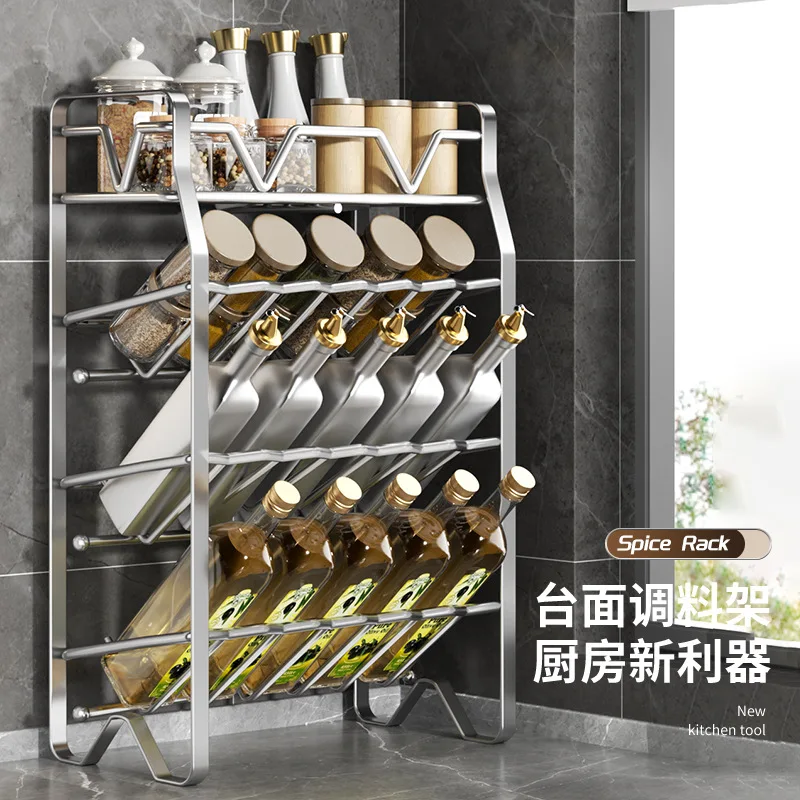 Stainless steel  racks, kitchen  racks, countertop floor storage racks, multifunctional seasoning  racks