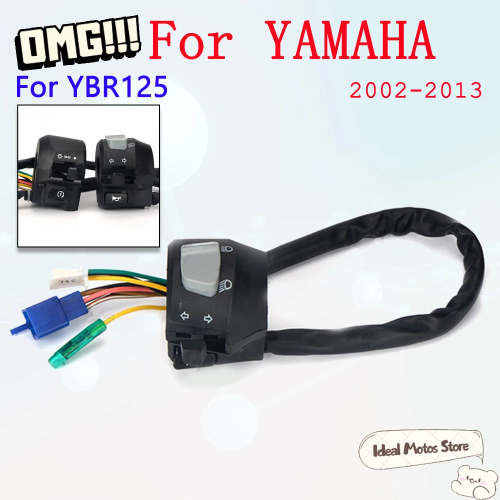 

For YAMAHA YBR125 2002 - 2013 Handlebar Switch Controls Assy Turn Signal High Low Beam Horn Button Universal Motorcycle Parts