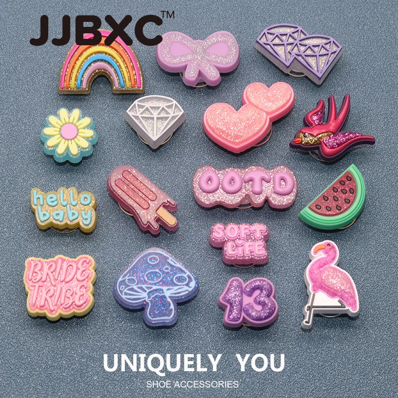 

JJBXC CHARM Shoe Buckle Shoe Accessories Cartoon Glitter DIY Fashion Shoes Accessories Suitable for cross Shoes