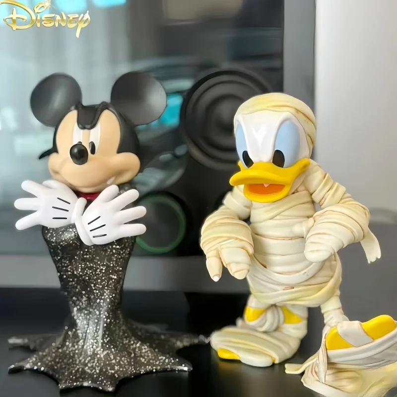 

Disney Figure Halloween Limited Tide Play With Mickey Mummy Donald Duck Doll Cartoon Decor Toys Desktop Ornament Halloween Gift