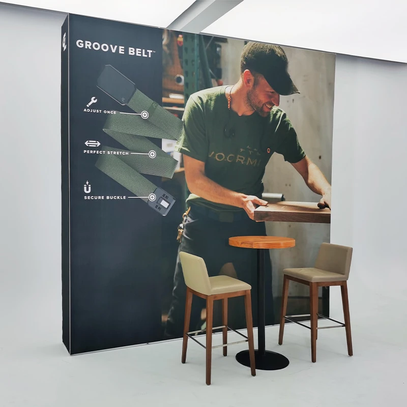 Présentoir de cabine d'exposition commerciale pliante en aluminium, tissu de Tension 10x10 pieds ou 10x20 pieds pour exposition