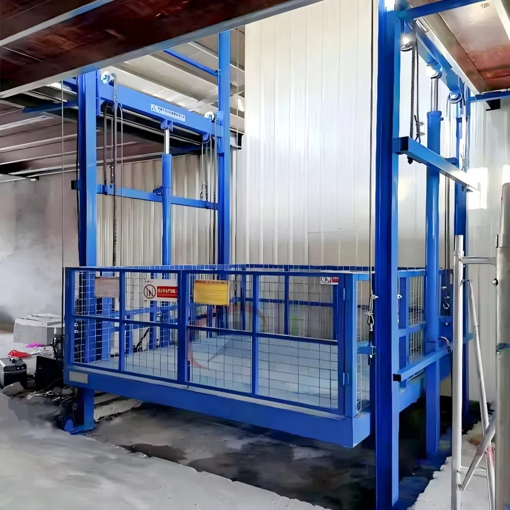 Capacity 5000kg Goods Lift Machine Hydraulic Guide Rail Cargo Lift 1000kg Warehouse Freight Elevator