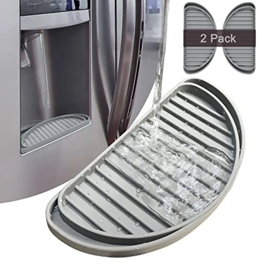 KindGa Refrigerator Drip Tray Catcher, Mini Fridge Drip Tray Protects Ice and Water Dispenser Pan, Fridge Spills Water Pad Catc
