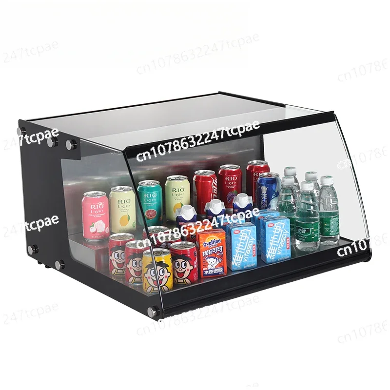 Desktop small refrigerator cake dessert beverage sushi display cabinet glass freezer direct cooling fresh-keeping cabinet