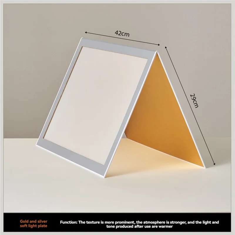 BNVN-عاكس ضوء للتصوير الفوتوغرافي قابل للطي على شكل حرف V ألوان دافئة ناشر ضوء للأغذية لتصوير صور المنتج