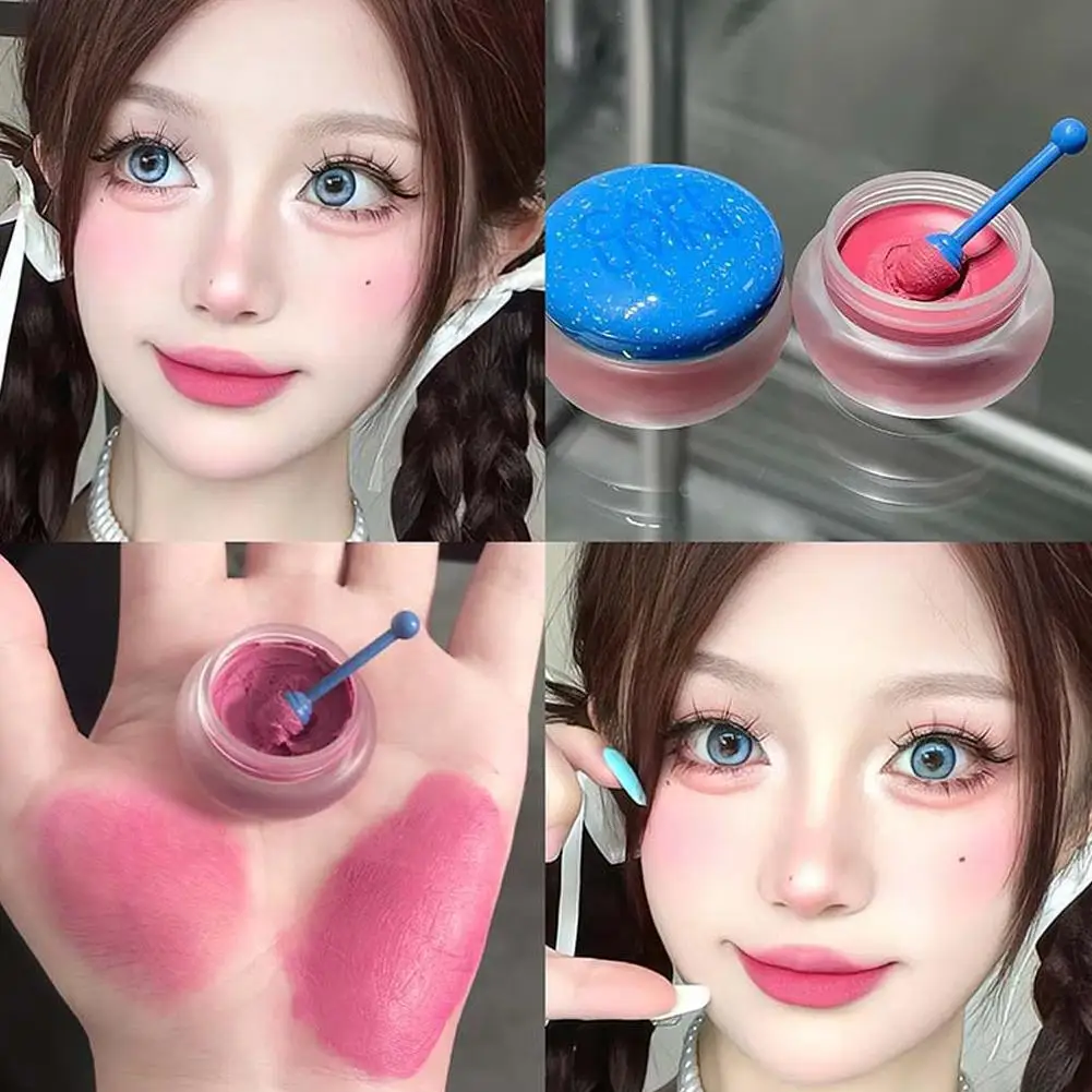 

Velvet Matte Lip Gloss Canned Mousse Lipsticks Face Waterproof Texture Mud Blush Silky Lasting Cosmetics Cheeks Peach Lip M R0O3