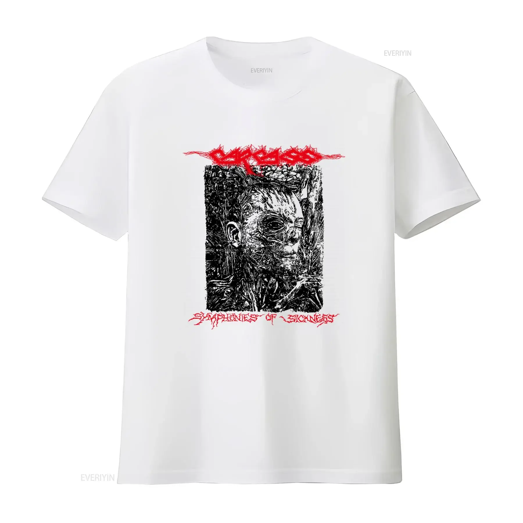 CARCASS Symphonies OF Sickness T shirt Heavy Metal Band Art Print vintage Washed streetwear graphic Stretched Comfortable Soft