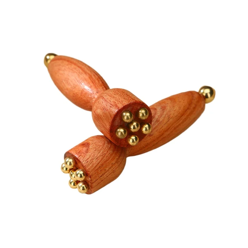 Brass Small Lotus Seedpod Eye Tendon Scraping Stick Facial Massager Face Beauty Acupoint Skincare Firming Lifting Rejuvenation