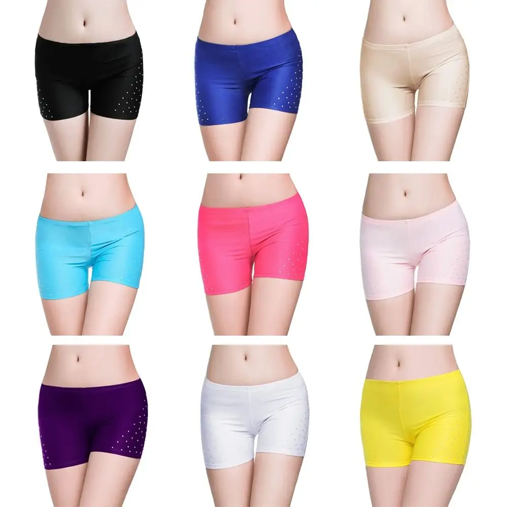 

Модные облегающие танцевальные шорты, эластичные леггинсы, защитные шорты со стразами, костюмы для латинских танцев, костюмы для шоу