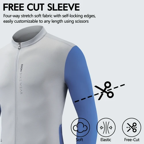 Imagen 2 del producto RION hombres bicicleta Jersey mangas largas Jerseys bicicleta de montaña MTB camisas UPF50 + protección solar Pro equipo ropa reflectante 15 ℃ -24 ℃