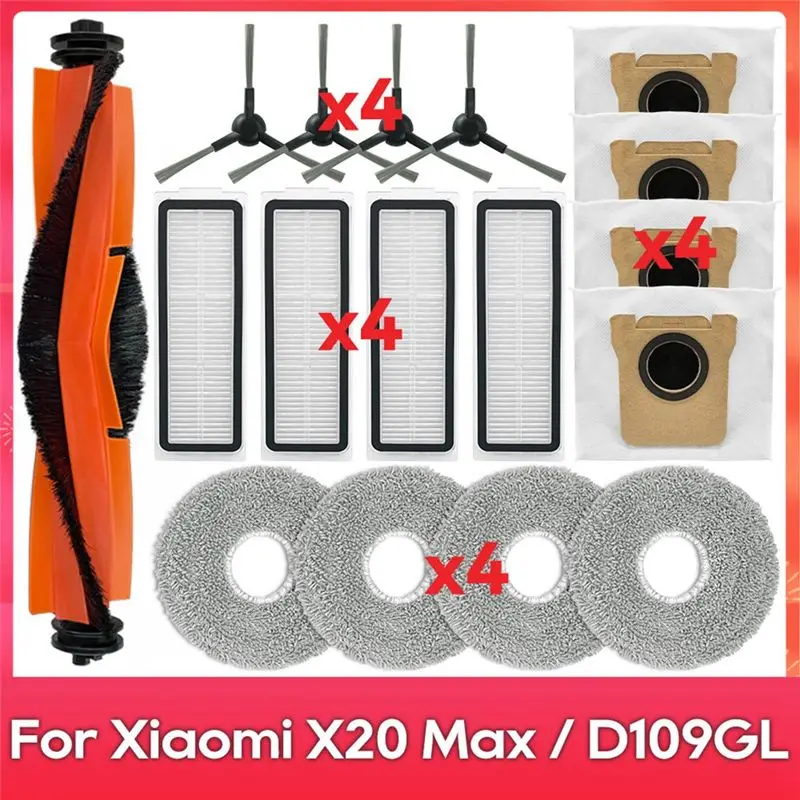 

Запчасти и аксессуары для робота-пылесоса BHTS X20 Max / D109GL: основная щетка, боковая щетка, HEPA-фильтр, тряпка для влажной уборки, мешок для сбора пыли