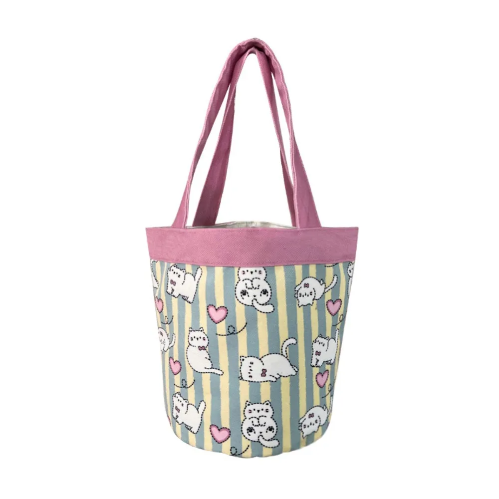 Funny Flocking Cute Cartoon Handbag Lovely Printing Gift Tote Bag Lunch Bag