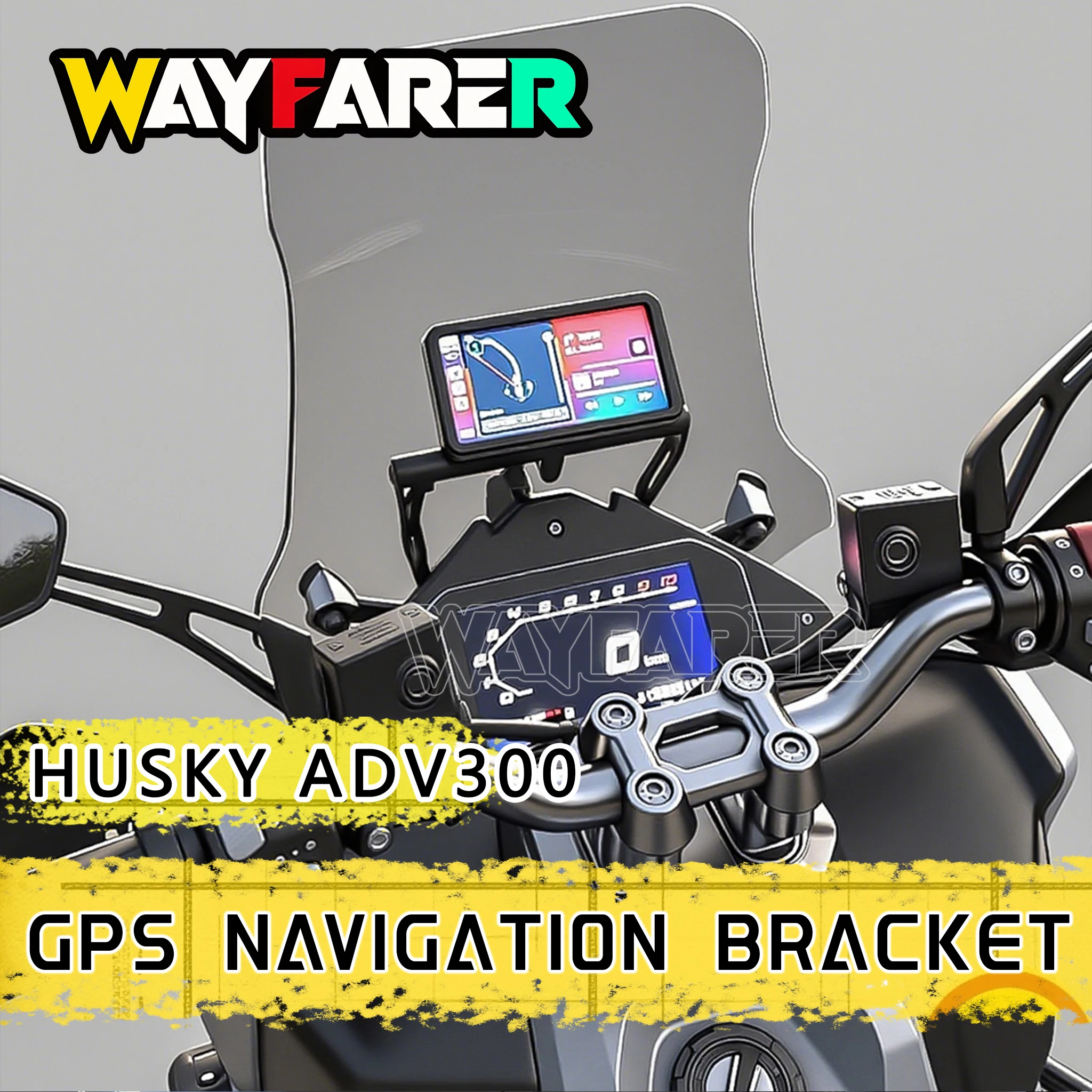 GPS Navigation Bracket Supporter Holder Mobile Phone Support Mount Mounting Adapter Stand FOR HUSKY ADV300 300 ADV 300ADV