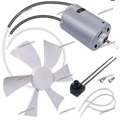 

6 Inch White RV Vent Exhaust Fan Blades with 12V D Axle Replacement Camper