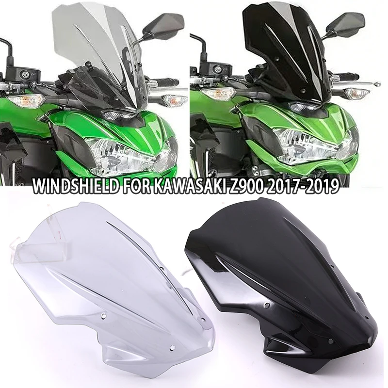 

For Z900 Z 900 Motorcycle Street Bike Wind Screen Deflectors For Kawasaki Z900 2017 2018 2019 Windshield Windscreen Accessories