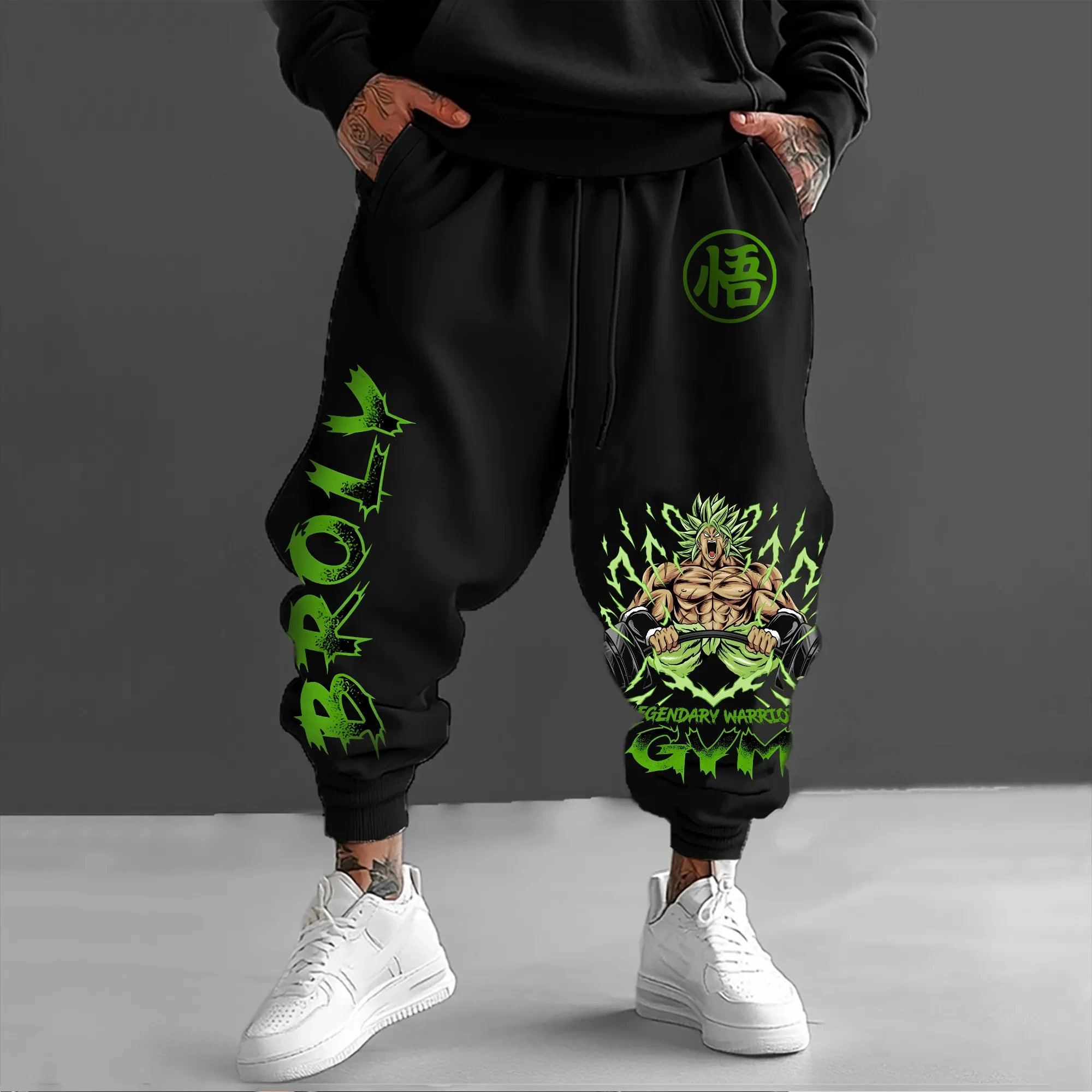 Dragon Ball GOKU animatie randprintbroek nieuwe Amerikaanse sportmode herfst katoenen legging voor heren en dames