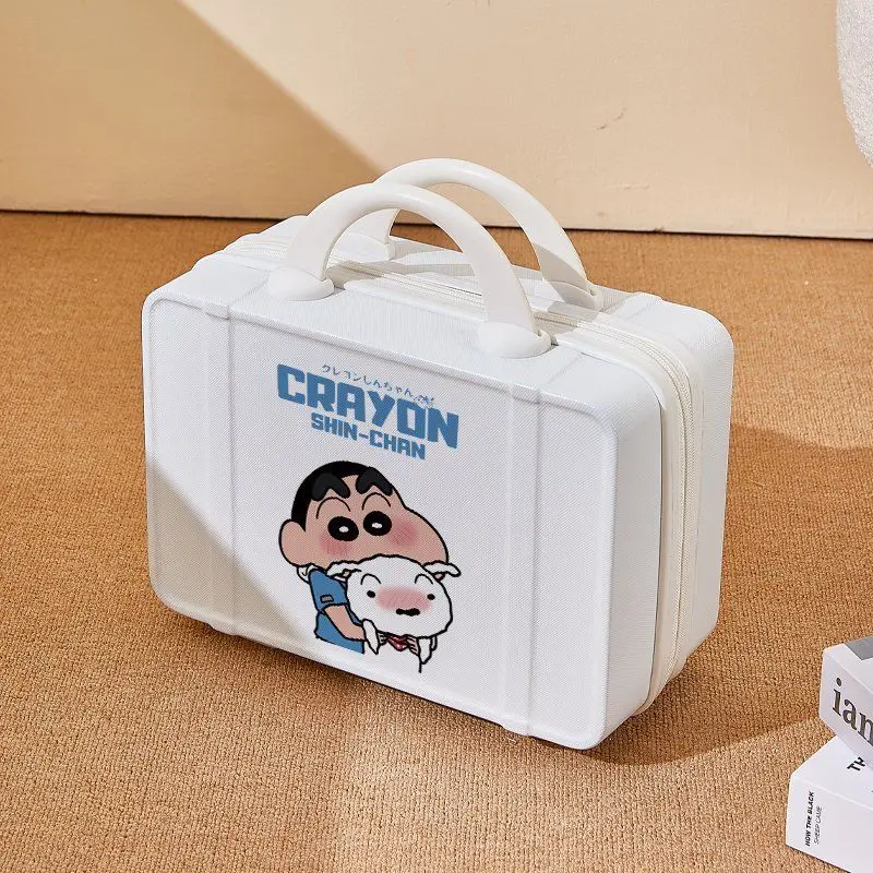 Koper Kecil Lucu Crayon Shin-Chan Kawaii Portabel untuk Anak Perempuan, Hadiah Kreatif, Tas Periferal, Kotak Kosmetik, Tas Perjalanan Kartun