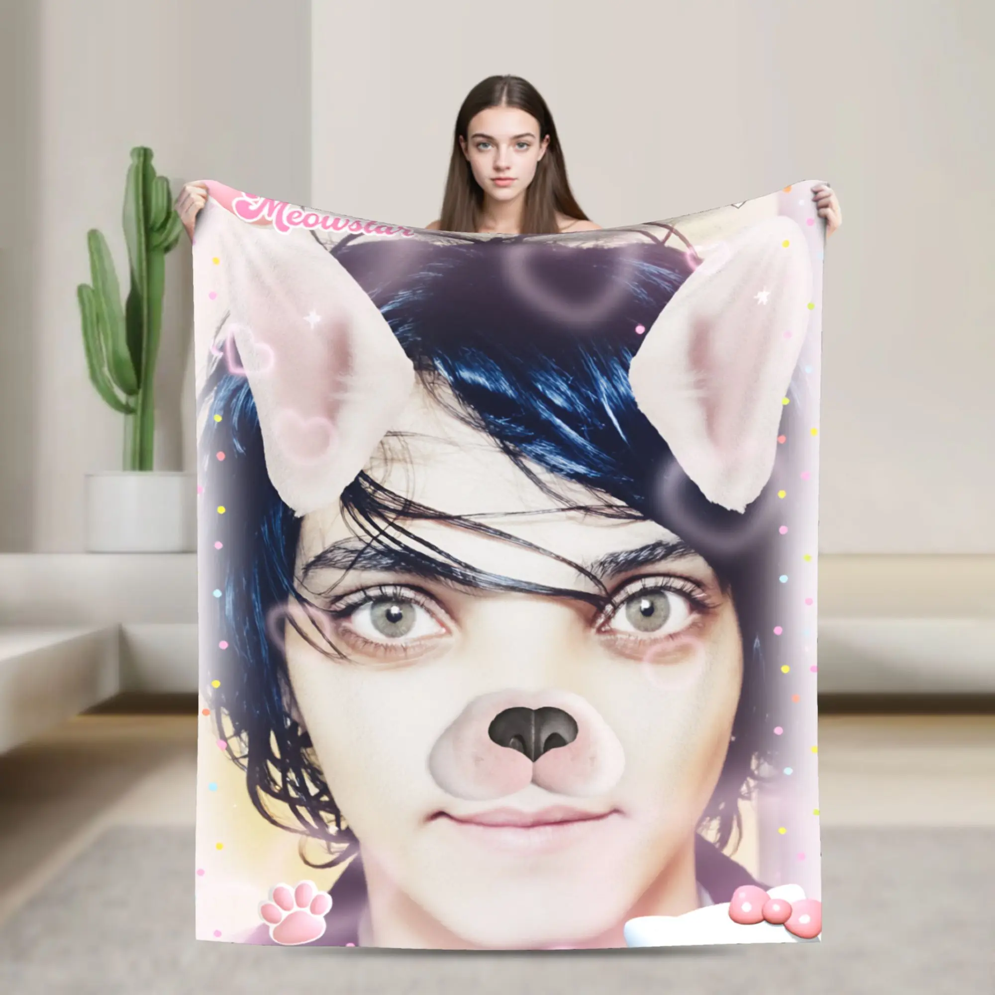 Manta Súper Cálida de Gerard Way My Chemical Romance, Manta de Felpa para Niños y Niñas, Diseño de Manta de Franela para Dormitorio, Cubrecama para Sofá